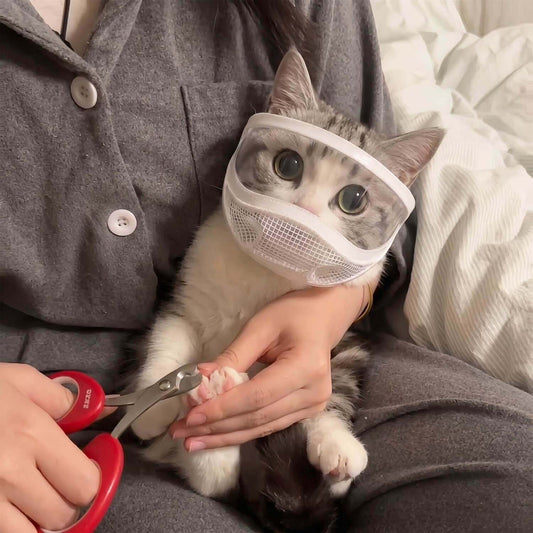 Cat Grooming Mask – Anti-Bite Hood