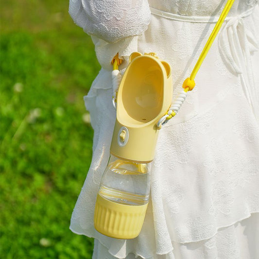 Portable 2-in-1 Dog Water and Food Bottle