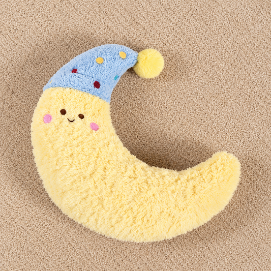 Crescent Moon Plush Pet Pillow – Soft & Cozy Cat and Dog Cushion