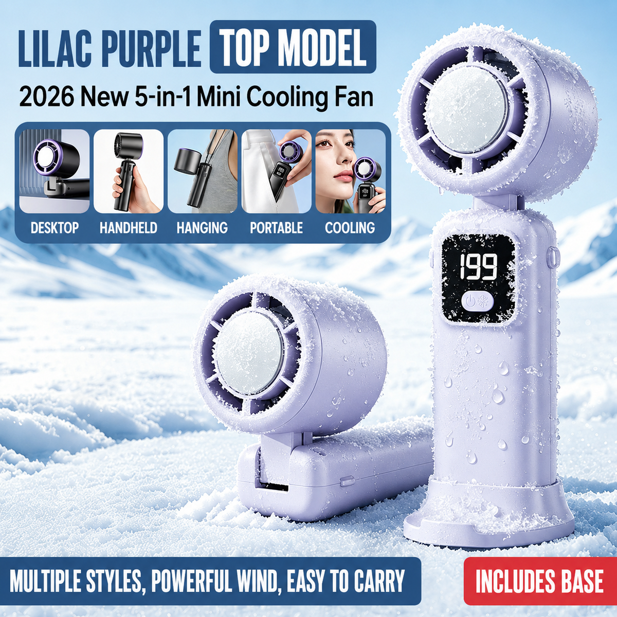 Mini Personal Cooling Fan（Comes with Free Cute Dog & Cat Stickers 🐶🐱）
