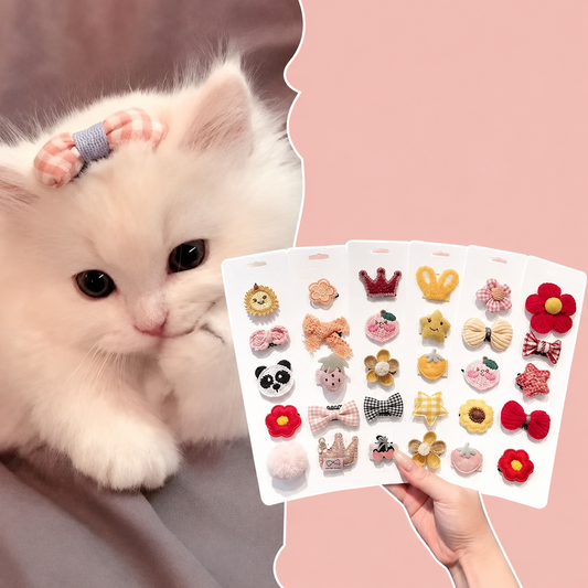 Cute Dog & Cat Mini Hair Clips（Set of 6）